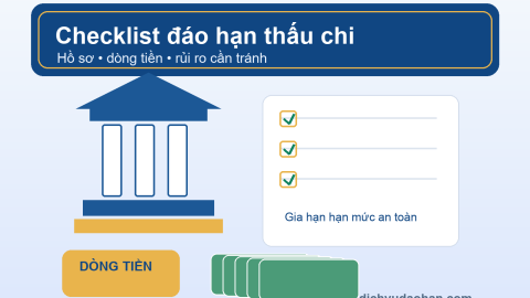 checklist đáo hạn thấu chi minh họa