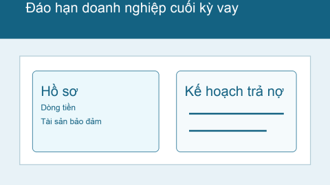 đáo hạn doanh nghiệp cuối kỳ vay minh họa